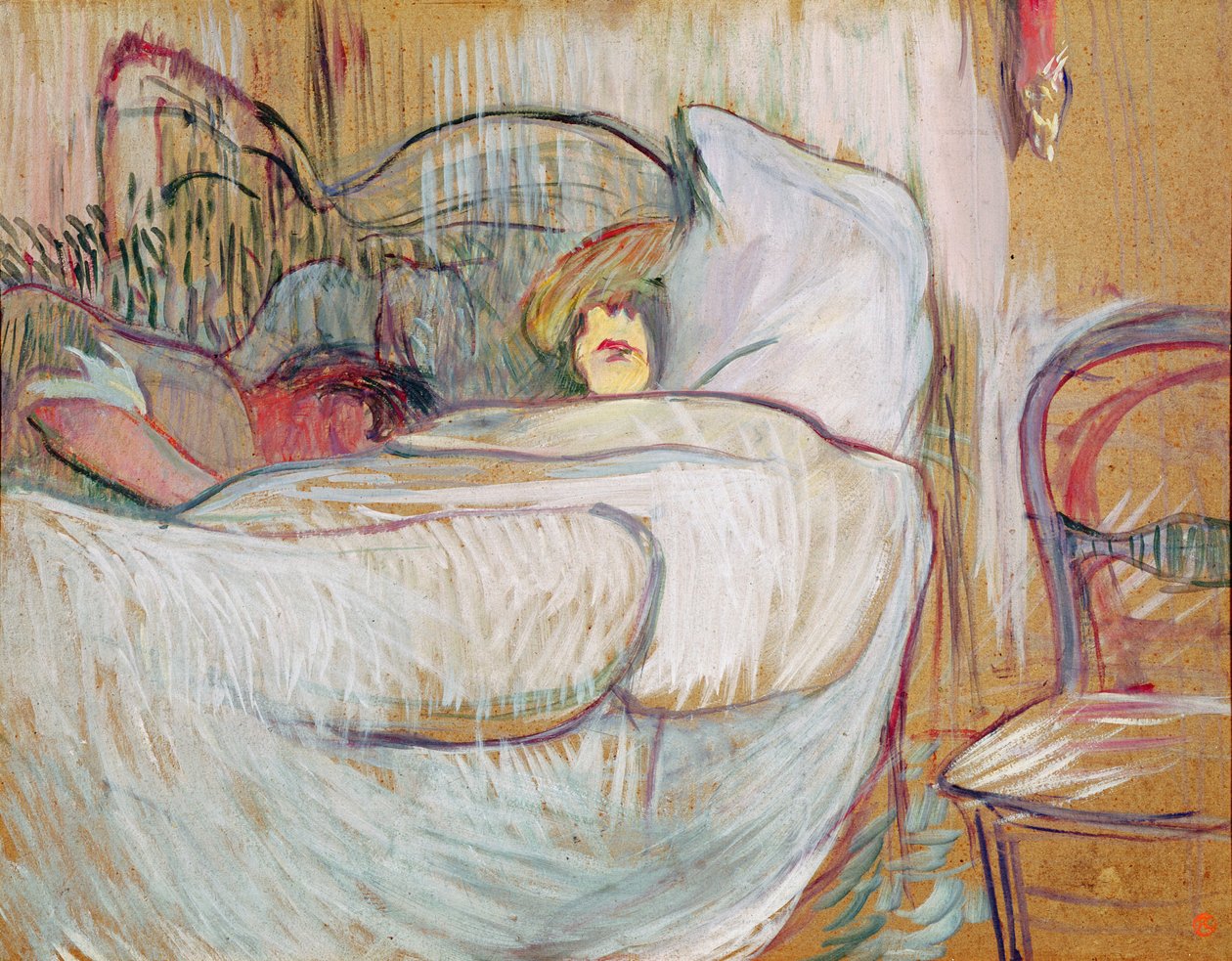 Ágyban, 1894 (olaj, karton) alkotó: Henri de Toulouse Lautrec