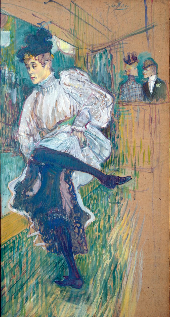 Jane Avril (1868-1943) Tánc, 1892 körül (olaj, kártya) alkotó: Henri de Toulouse Lautrec