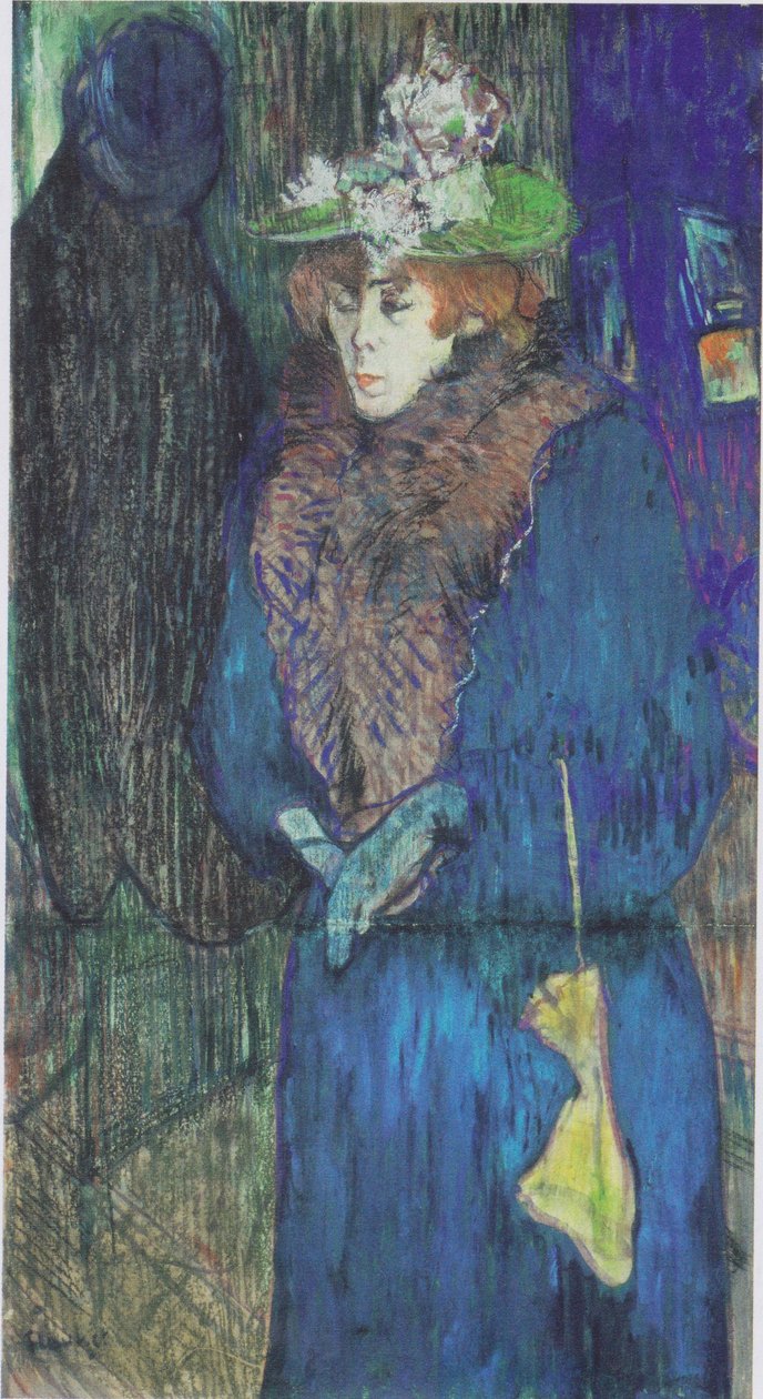 Jane Avril belép a Moulin Rouge -ba alkotó: Henri de Toulouse Lautrec