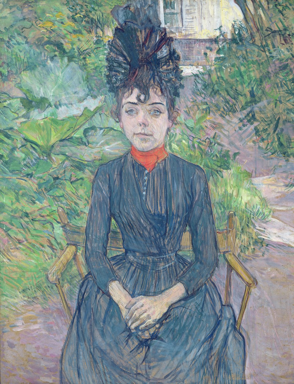 Justine Dieuhl, 1891 körül (olaj a kártyán) alkotó: Henri de Toulouse Lautrec