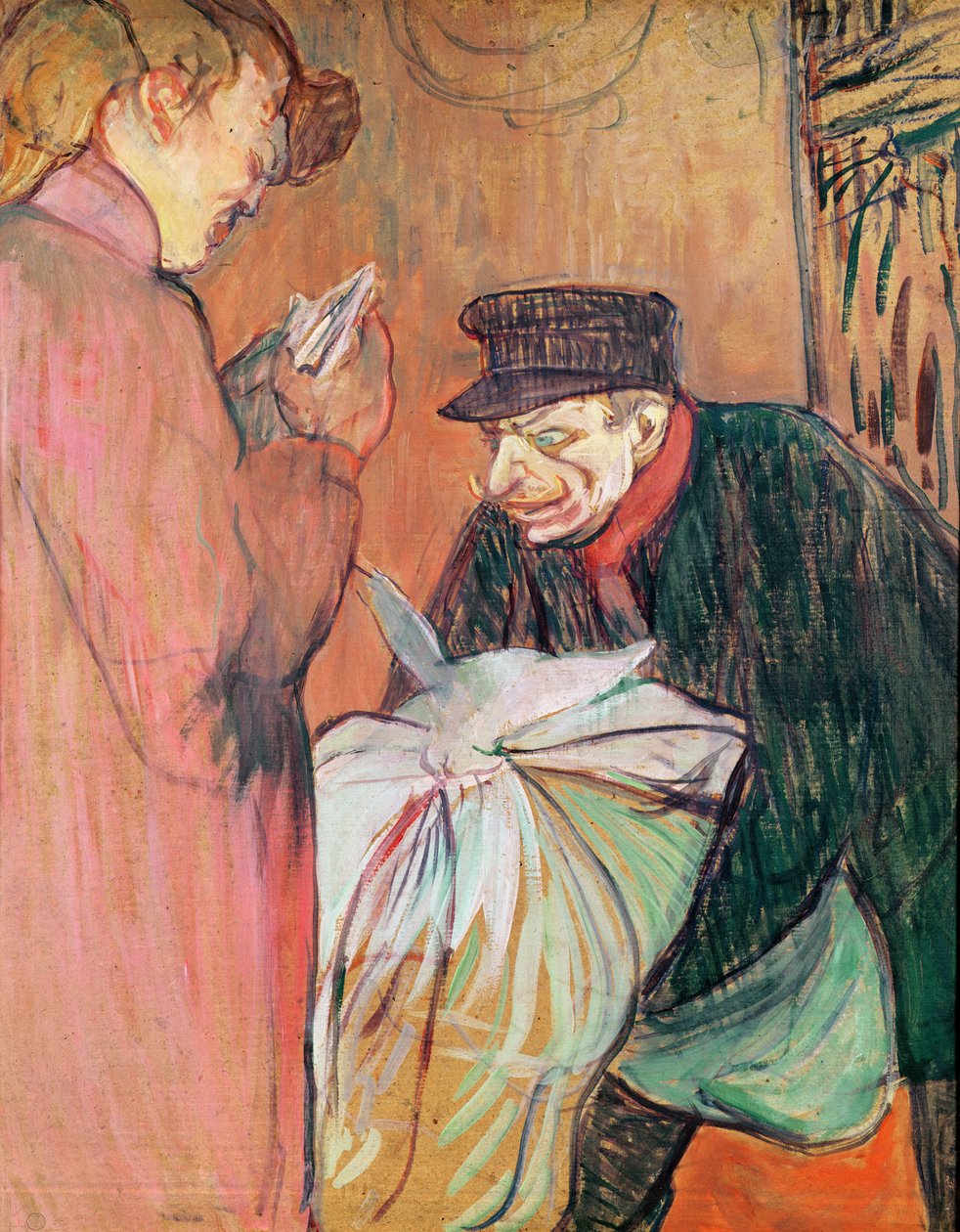 A ház mosója, 1894 (olaj, kártya) alkotó: Henri de Toulouse Lautrec