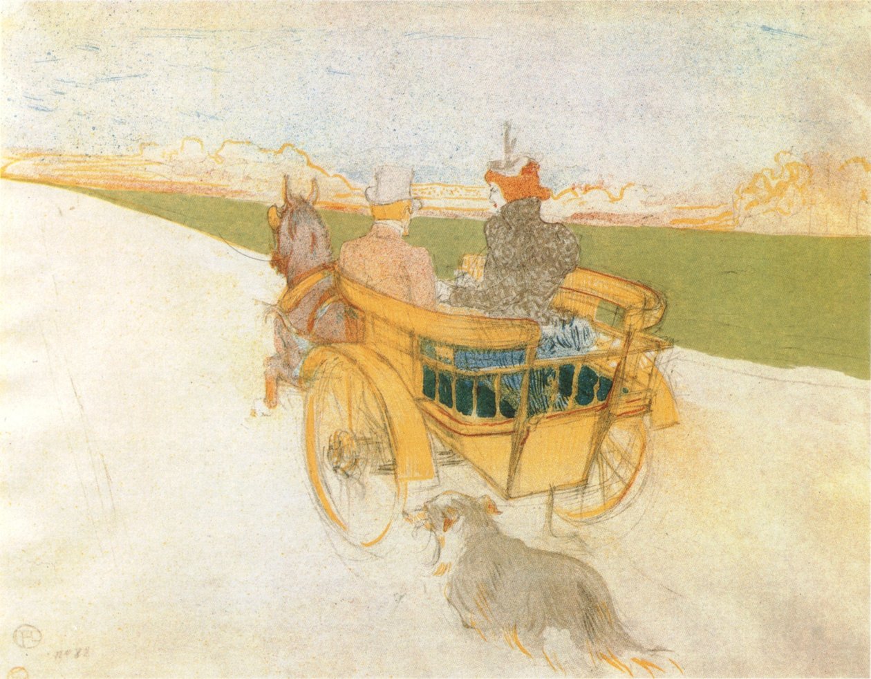 Vidéki kijárat alkotó: Henri de Toulouse Lautrec