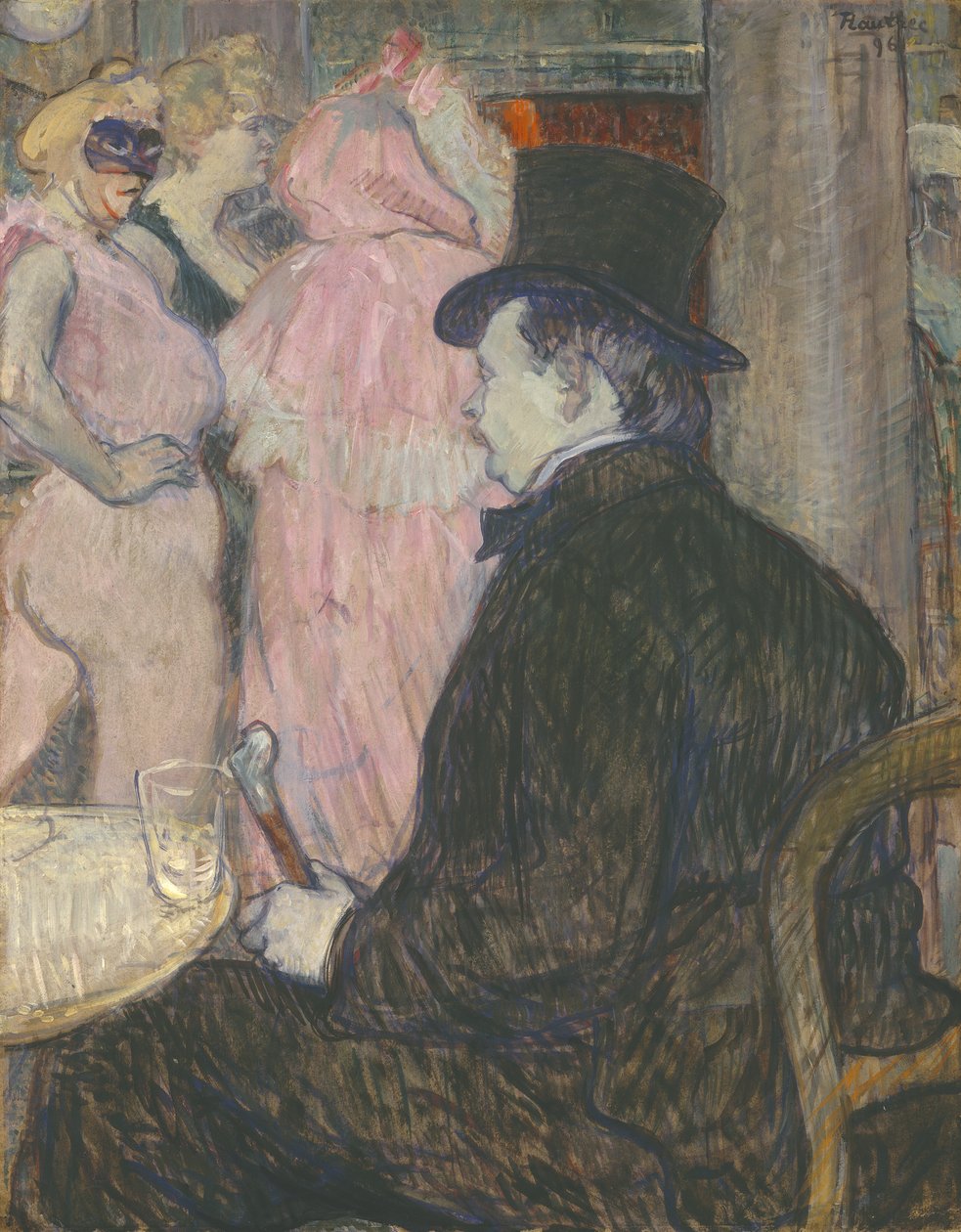 Maxime Dethomas, 1896 (olaj, karton) alkotó: Henri de Toulouse Lautrec
