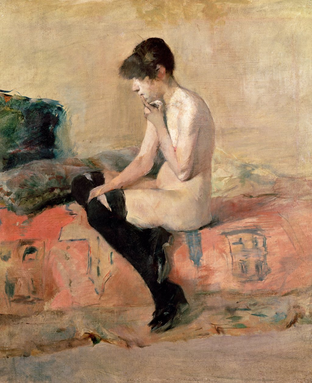 Meztelen nő díván ülve, 1881 alkotó: Henri de Toulouse Lautrec