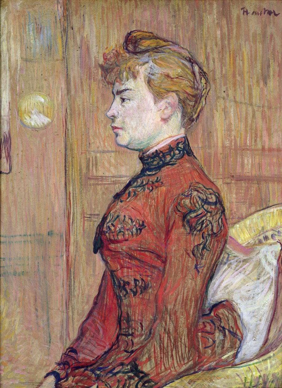 Portrétanulmány egy profilos nőről, 1890 (pasztell és gouache kartonon) alkotó: Henri de Toulouse Lautrec