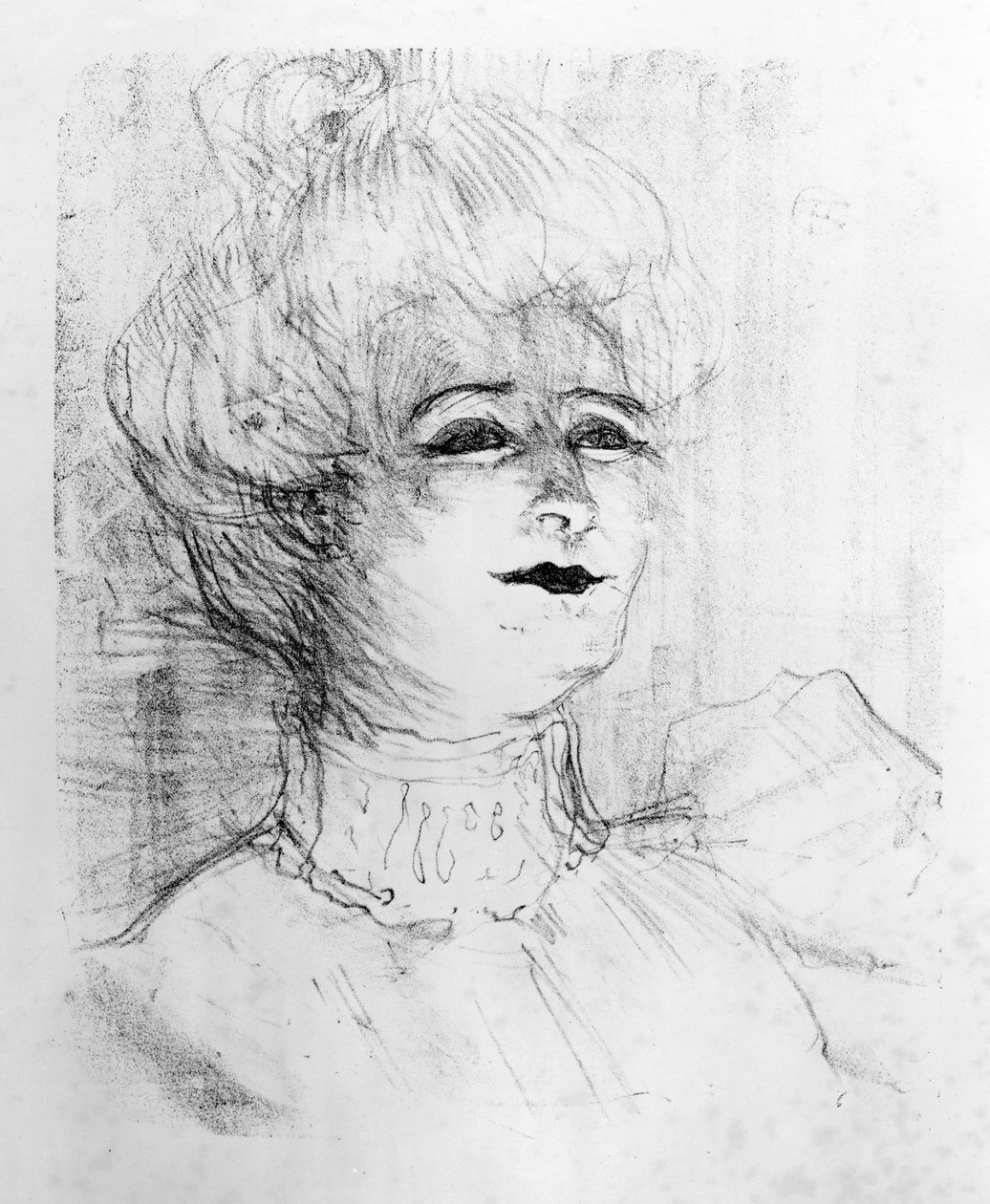Marie-Louise Marsy portréja a színpadon, 1898 alkotó: Henri de Toulouse Lautrec