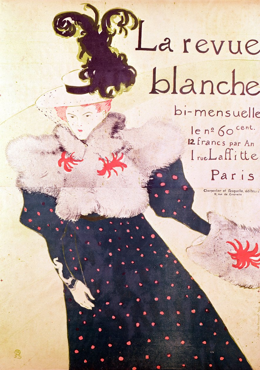 A "La Revue Blanche" reklámplakátja, 1895 alkotó: Henri de Toulouse Lautrec