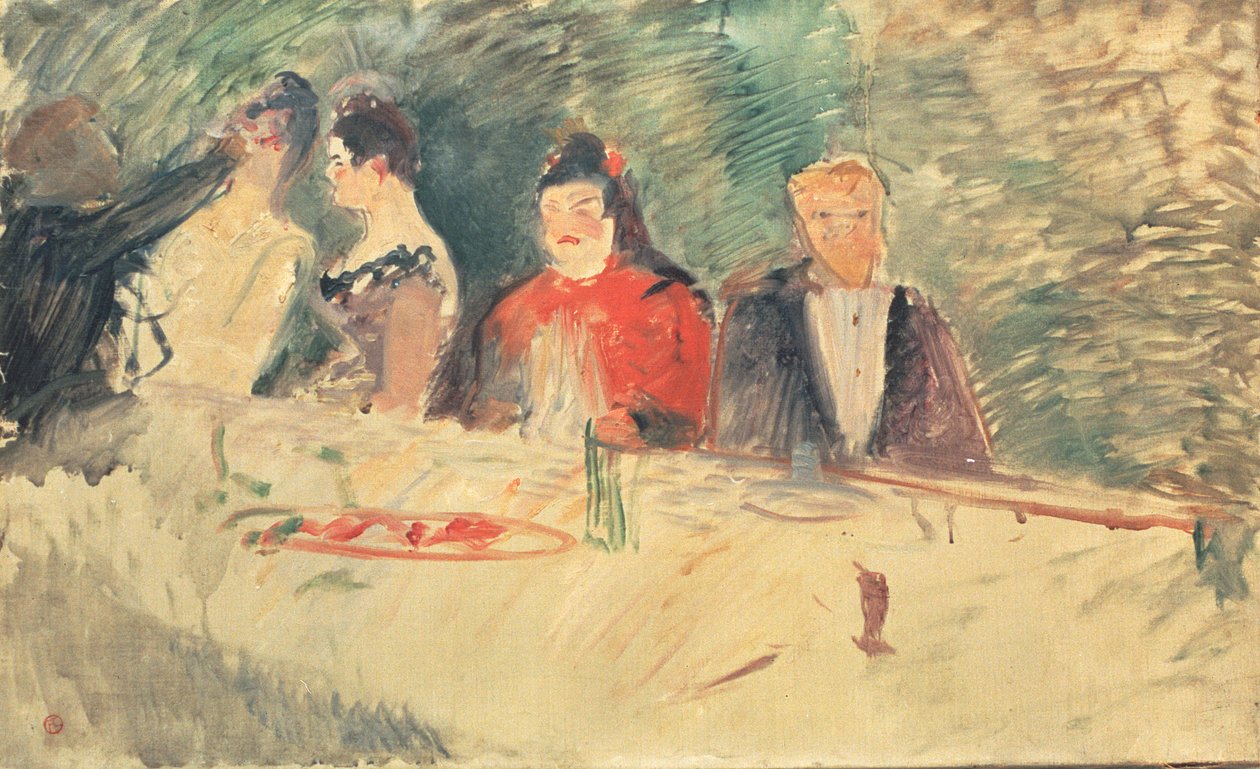 Vázlat a „Vacsora”-hoz, 1887 alkotó: Henri de Toulouse Lautrec