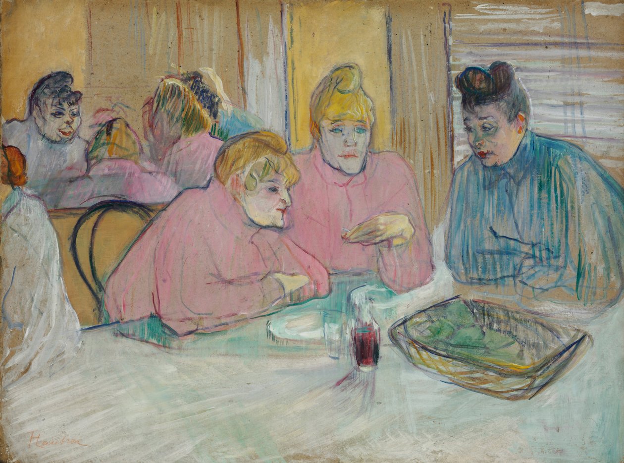 A hölgyek az étkezőben alkotó: Henri de Toulouse Lautrec