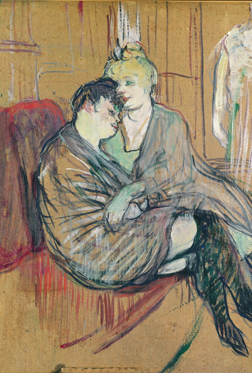 A két barát, 1894 (olaj a kártyán) alkotó: Henri de Toulouse Lautrec