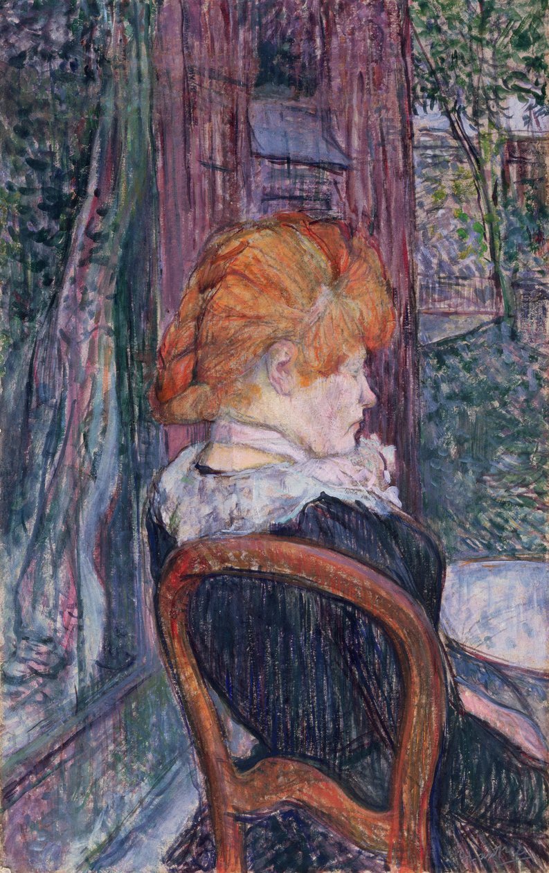 Kertben ülő nő, 1890 (olaj, karton) alkotó: Henri de Toulouse Lautrec