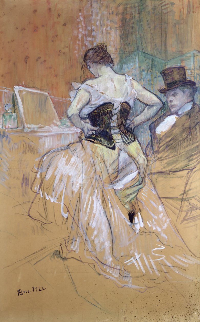 Nő a WC-ben, „Elles” dolgozószoba, 1896 körül (kréta és olaj) (lásd még: 36635) alkotó: Henri de Toulouse Lautrec