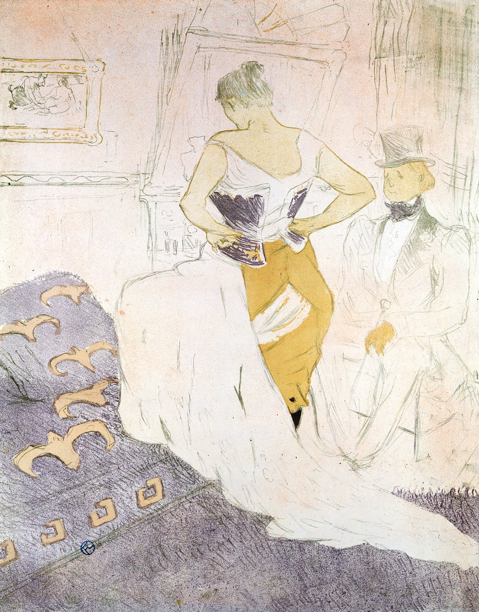 Nő fűzőben az Elles-ből, 1896 alkotó: Henri de Toulouse Lautrec