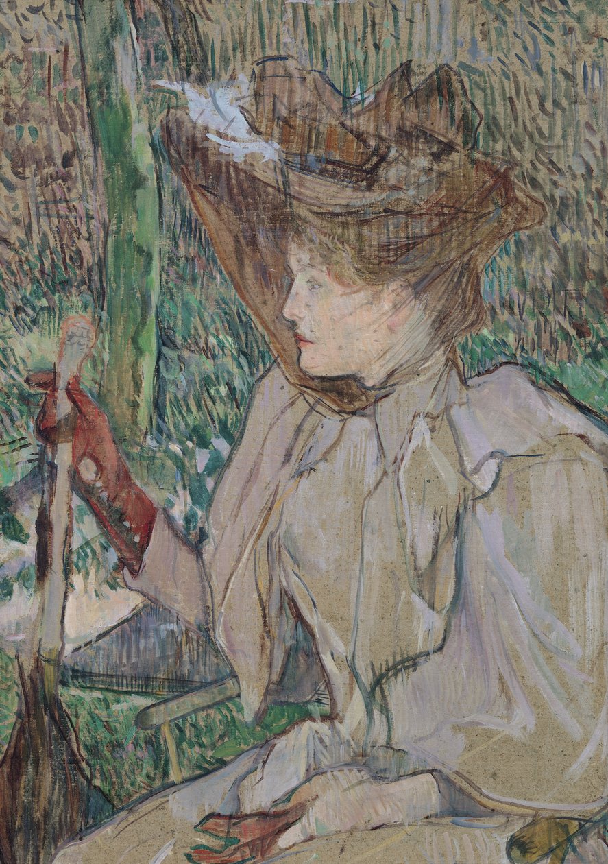 Nő kesztyűs, 1891 (olaj, karton) alkotó: Henri de Toulouse Lautrec