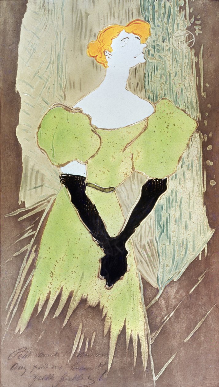 Yvette Guilbert, Music-Hall Singer, 1895 (olaj, zománc) alkotó: Henri de Toulouse Lautrec