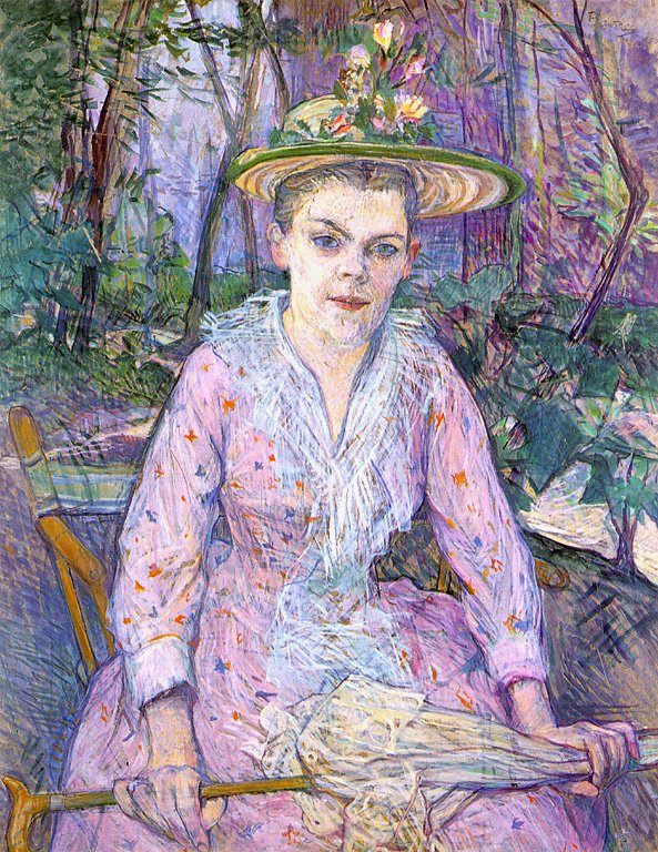 nő esernyővel alkotó: Henri de Toulouse Lautrec