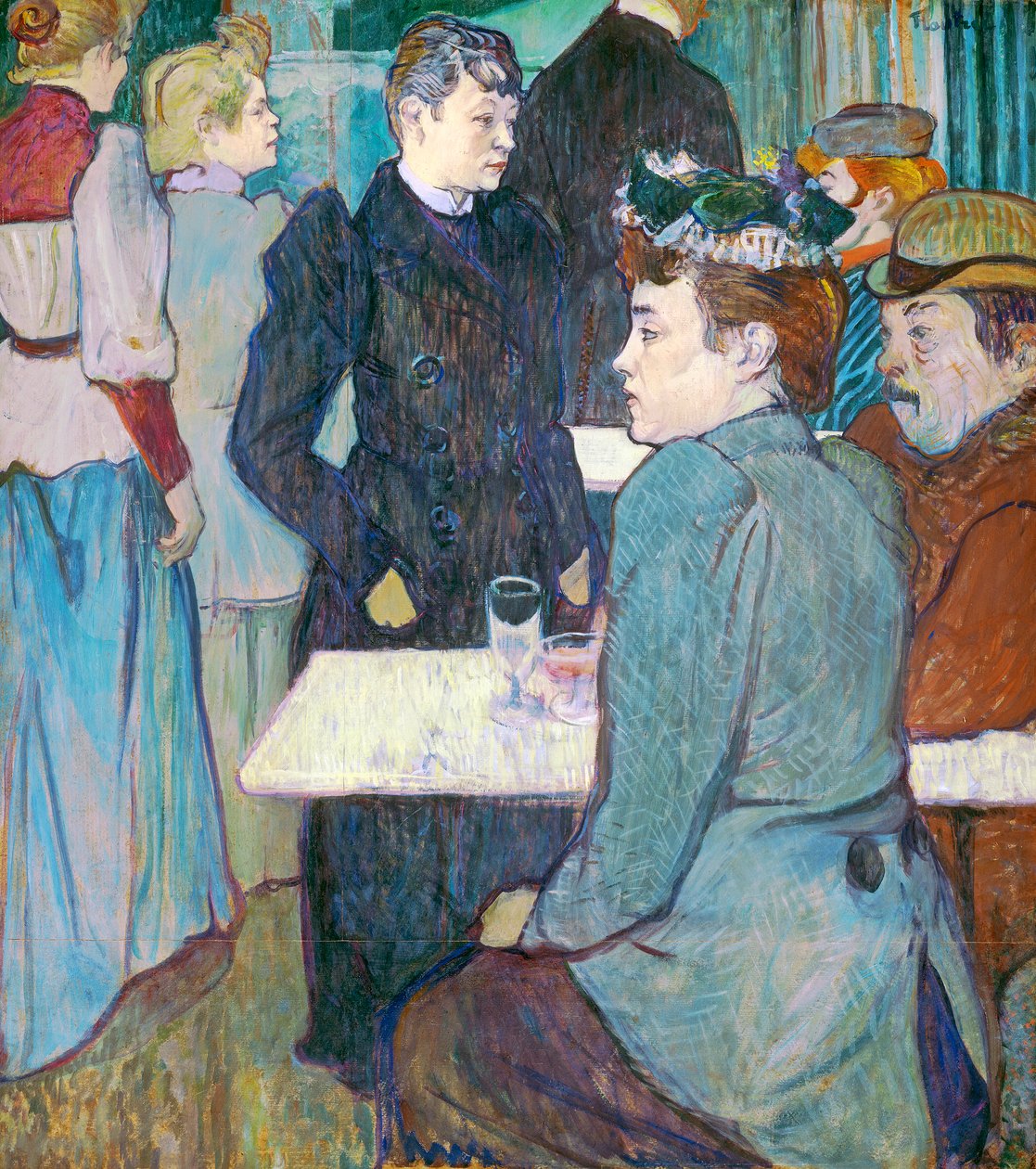 A Moulin de la Galette egyik sarka, 1892 (olaj, karton) alkotó: Henri de Toulouse Lautrec