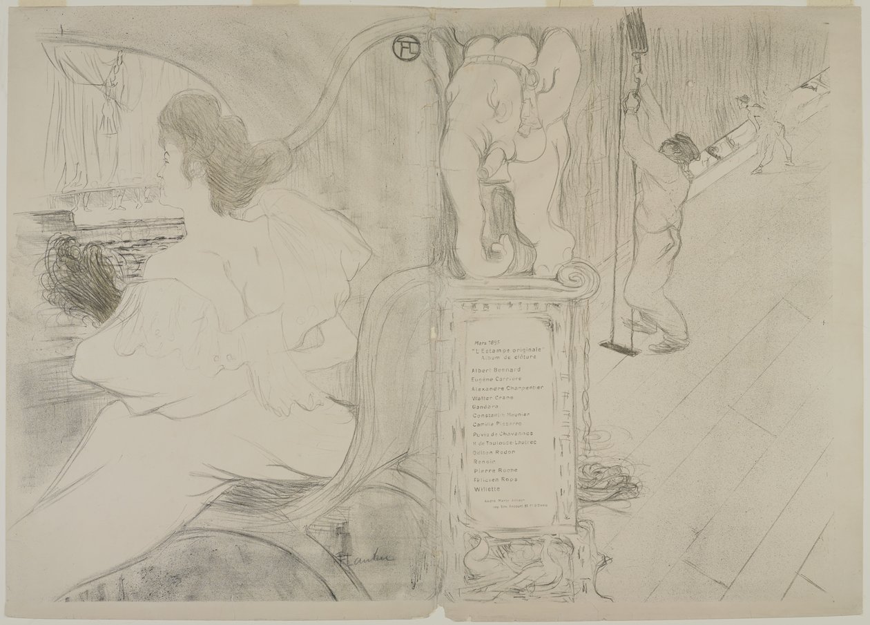 Borító az eredeti nyomathoz, 1895 (litho színes, szőtt papíron) alkotó: Henri de Toulouse Lautrec