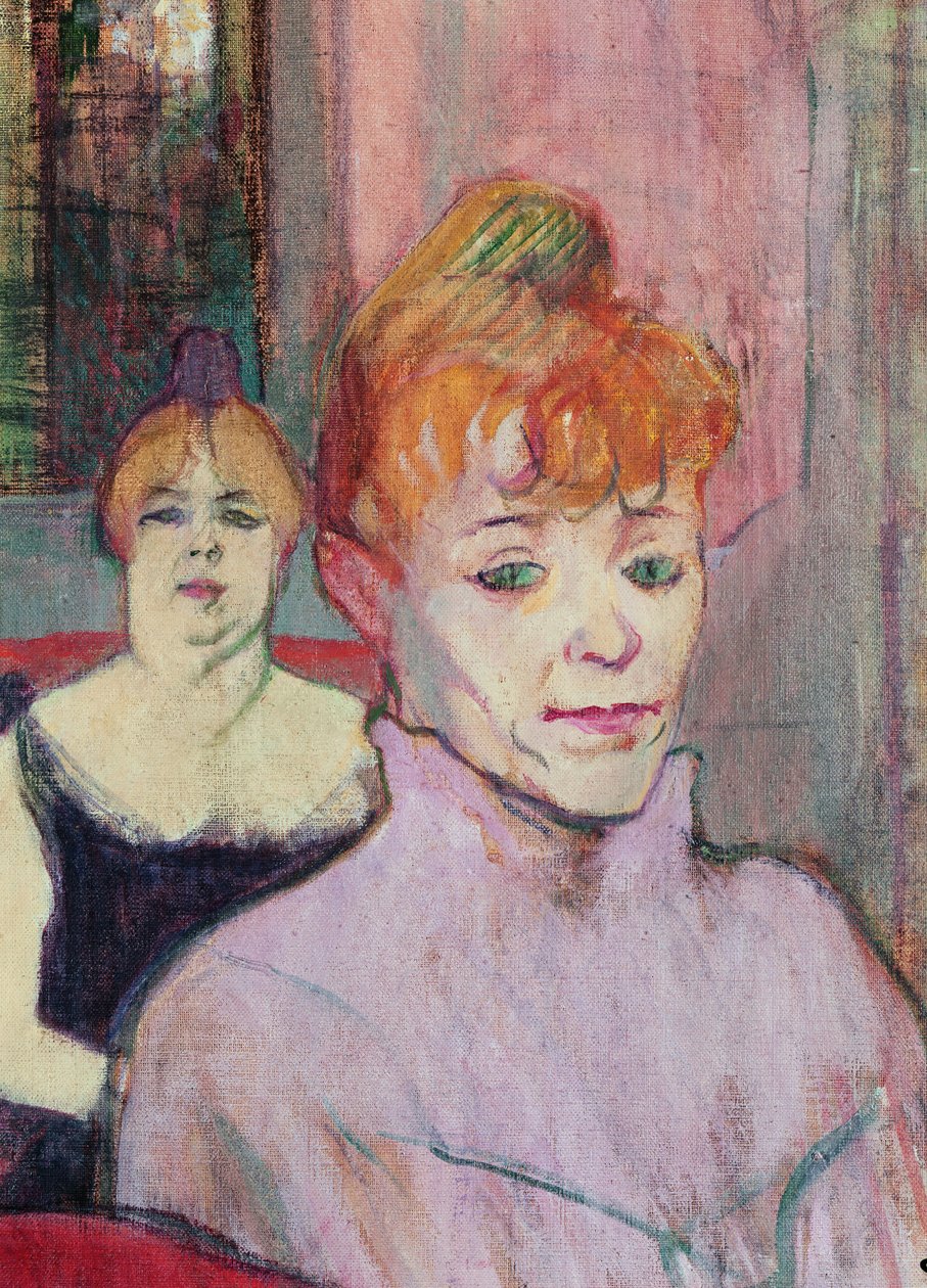 A Rue des Moulins szalonjában az előtér részlete, két nő feje, 1894 olaj, vászon alkotó: Henri de Toulouse Lautrec
