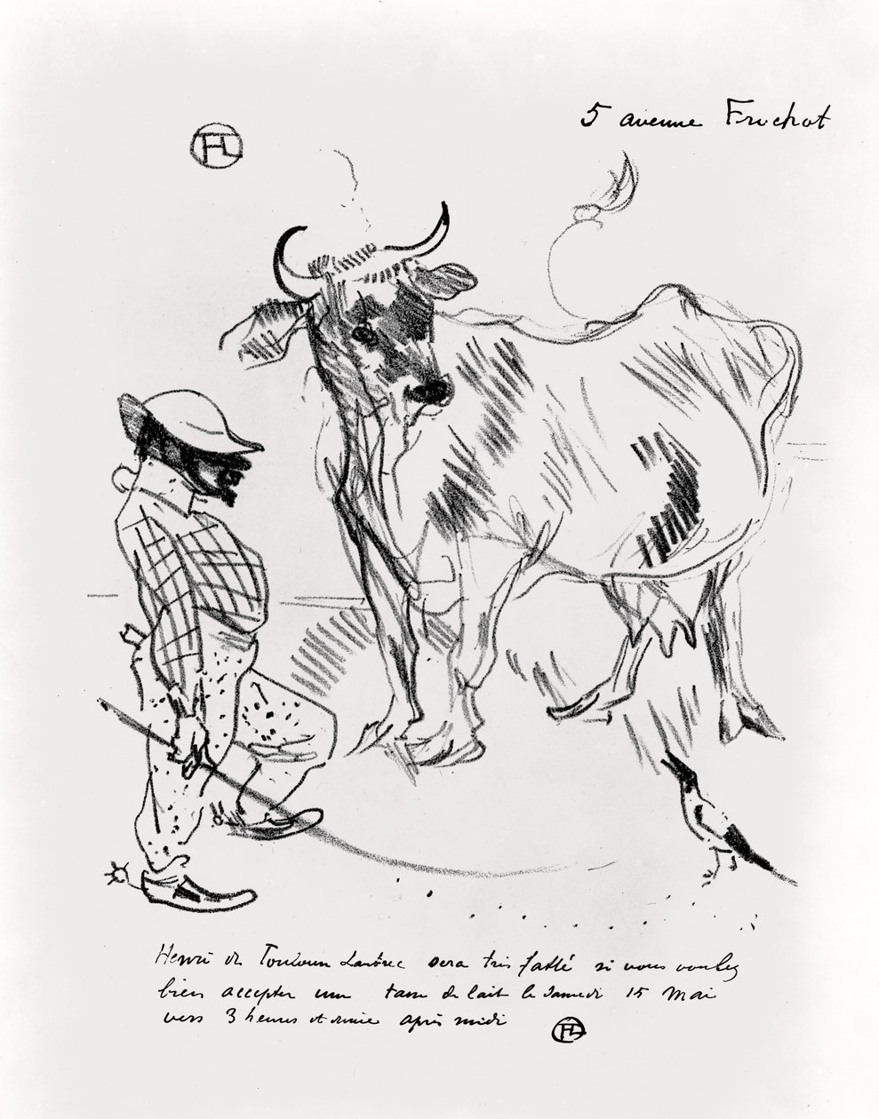 Meghívás egy csésze tejre, 1897 alkotó: Henri de Toulouse Lautrec