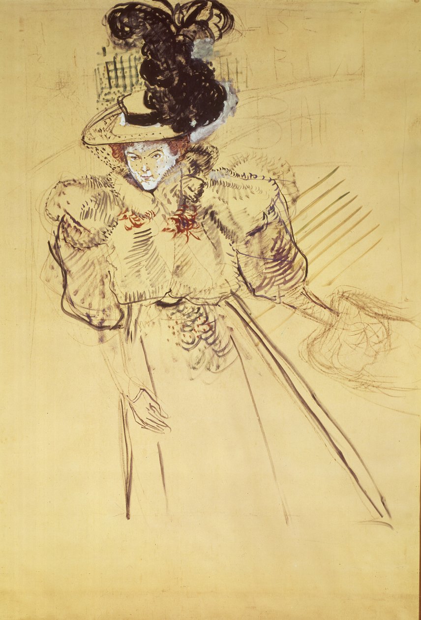 La Revue Blanche, 1895 (olaj a kártyán) alkotó: Henri de Toulouse Lautrec