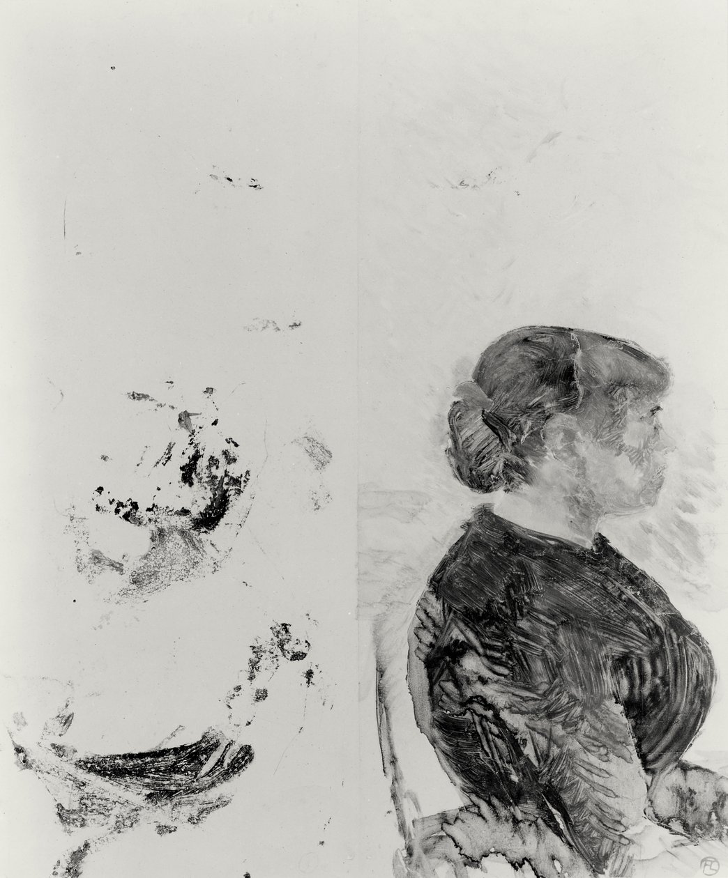 Tanulmány tüzér és felesége számára, 1886 (monotípia) alkotó: Henri de Toulouse Lautrec