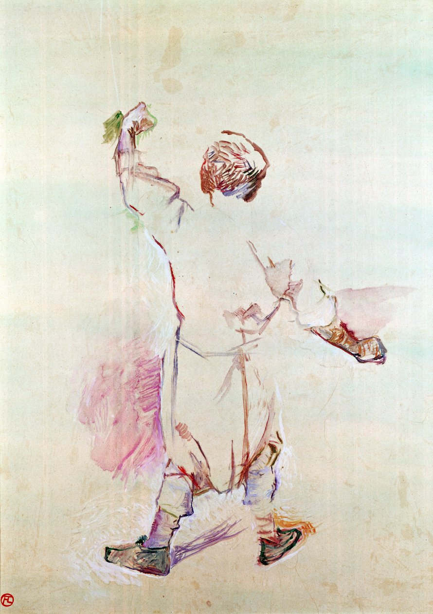 Egy férfi háta hosszú ingben, 1888 (olaj, fa) alkotó: Henri de Toulouse Lautrec