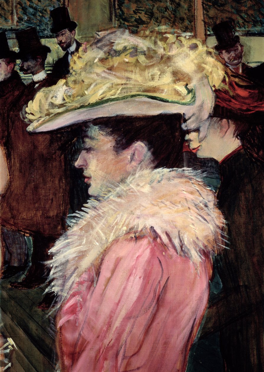 A Moulin Rouge tánca: egy elegáns, rózsaszínbe öltözött nő részlete, 1889-90 (490 részlet) alkotó: Henri de Toulouse Lautrec