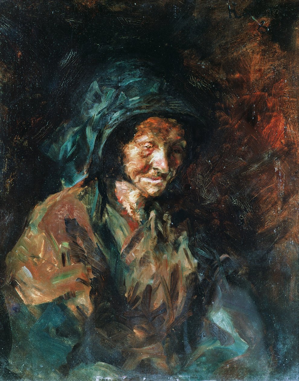 A "rák" néven ismert öregasszony a Le Bosc-i régióból, 1882 alkotó: Henri de Toulouse Lautrec