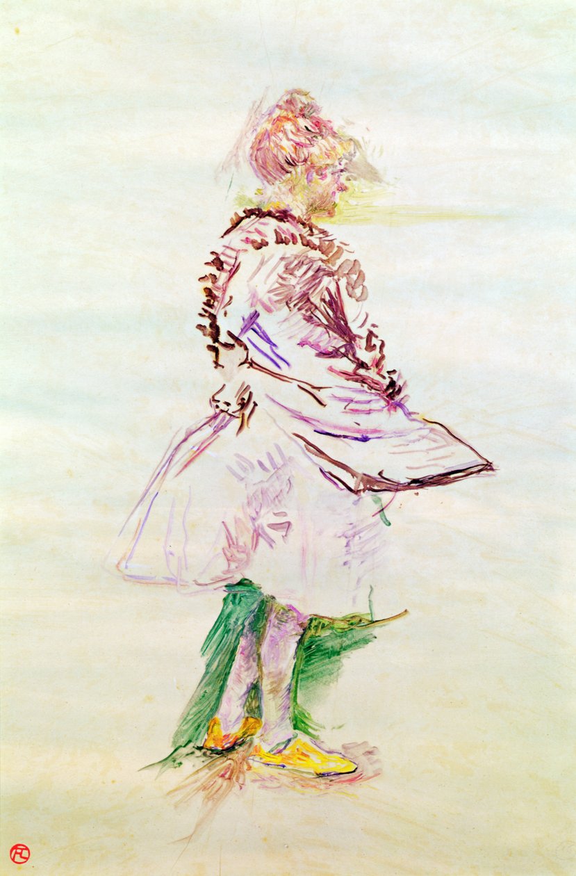 Egy álló táncos profilja, 1887 (olaj, fa) alkotó: Henri de Toulouse Lautrec