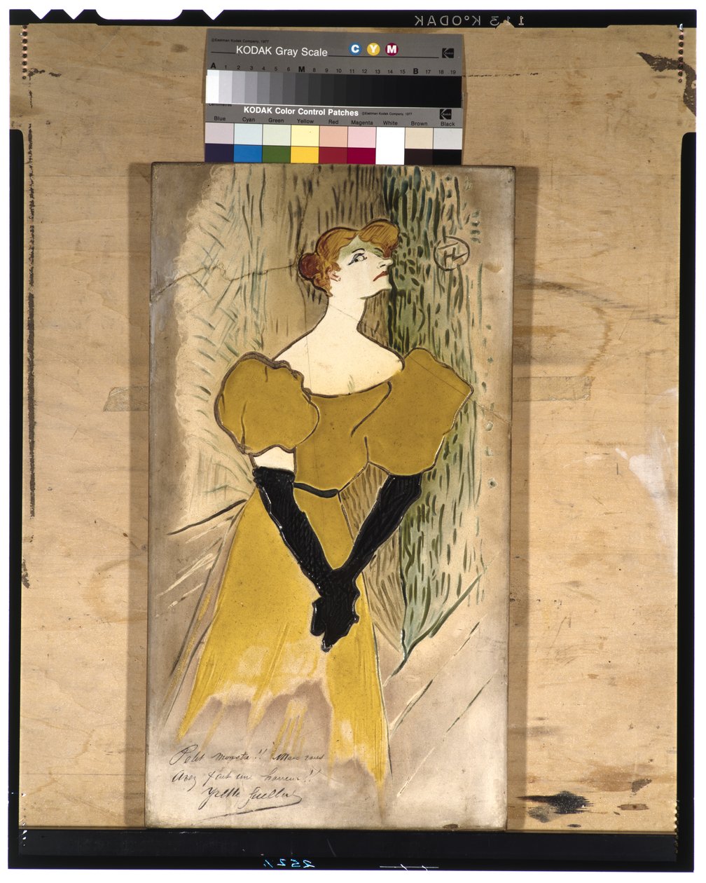 Yvette Guilbert, 1895 (kerámia) alkotó: Henri de Toulouse Lautrec