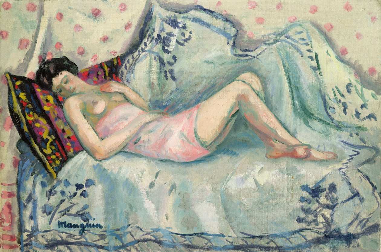 Anita a rózsaszín blúzban alkotó: Henri Charles Manguin