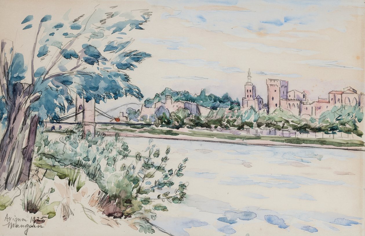 Avignon, a pápák palotája alkotó: Henri Charles Manguin