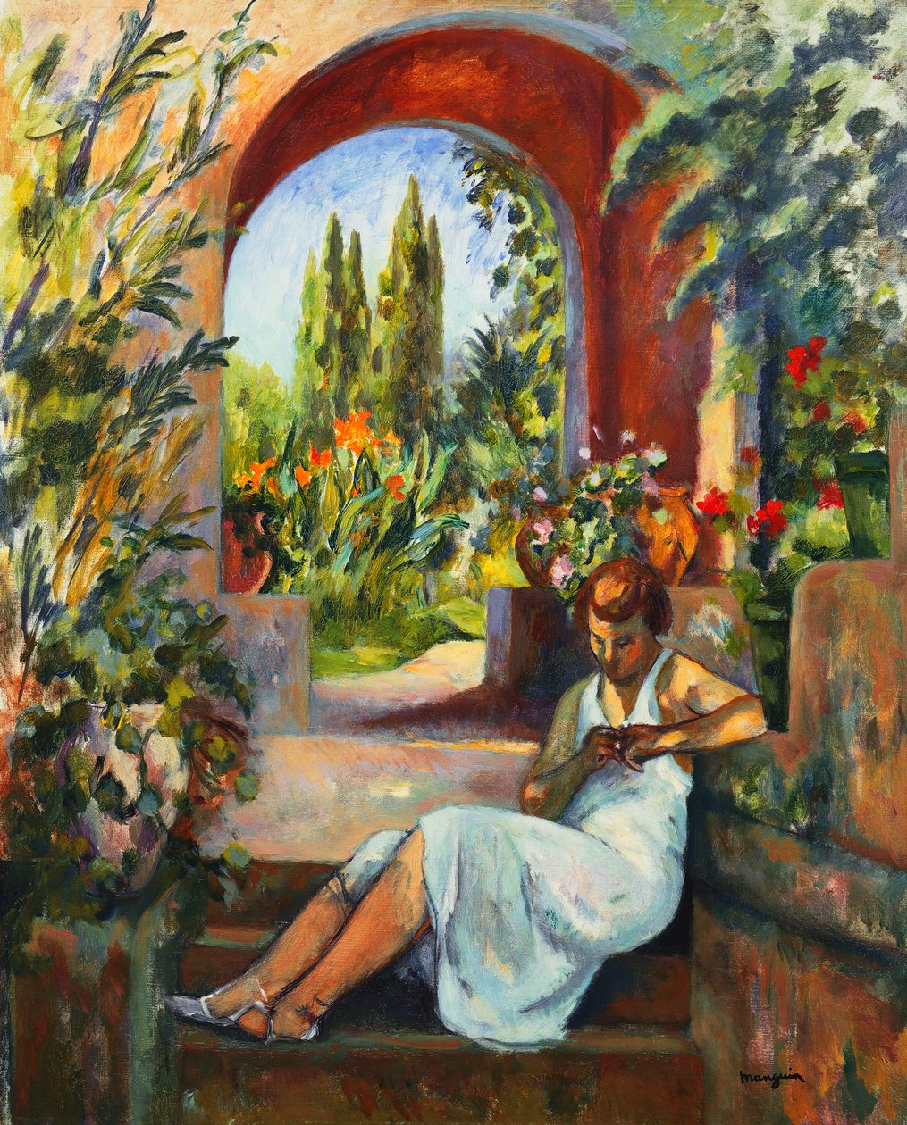 ábra az ív alatt; Sous la Voute figura alkotó: Henri Charles Manguin