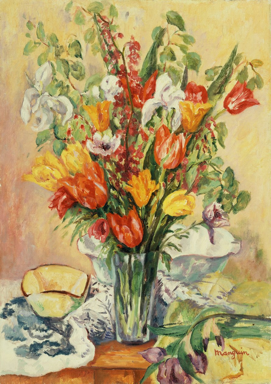 Írisz és tulipán alkotó: Henri Charles Manguin