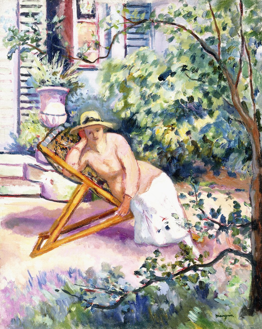 Jeanne a Neuilly-i kertben alkotó: Henri Charles Manguin