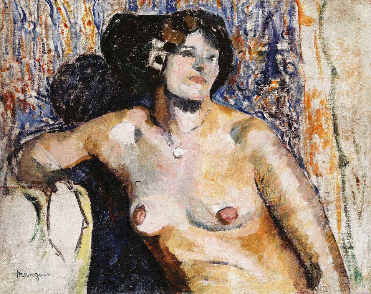 Nude Ülés; Nu Assis alkotó: Henri Charles Manguin