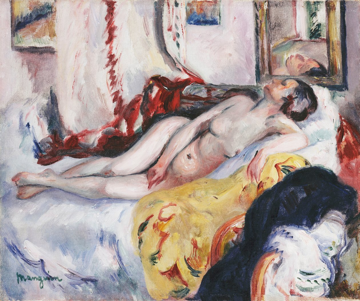 Nude Sleeping; Nu alvó alkotó: Henri Charles Manguin