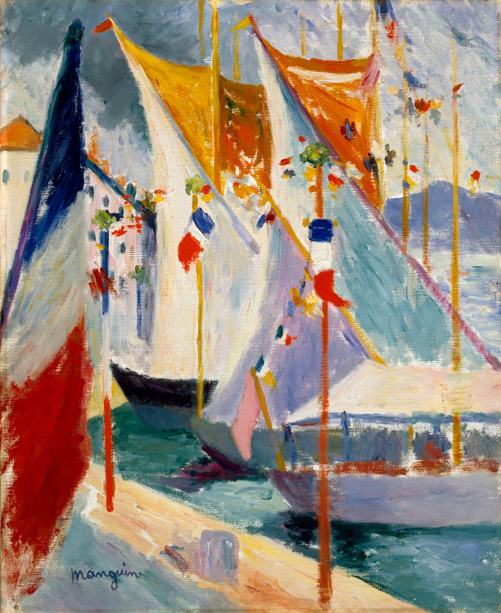 Saint-Tropez kikötője alkotó: Henri Charles Manguin