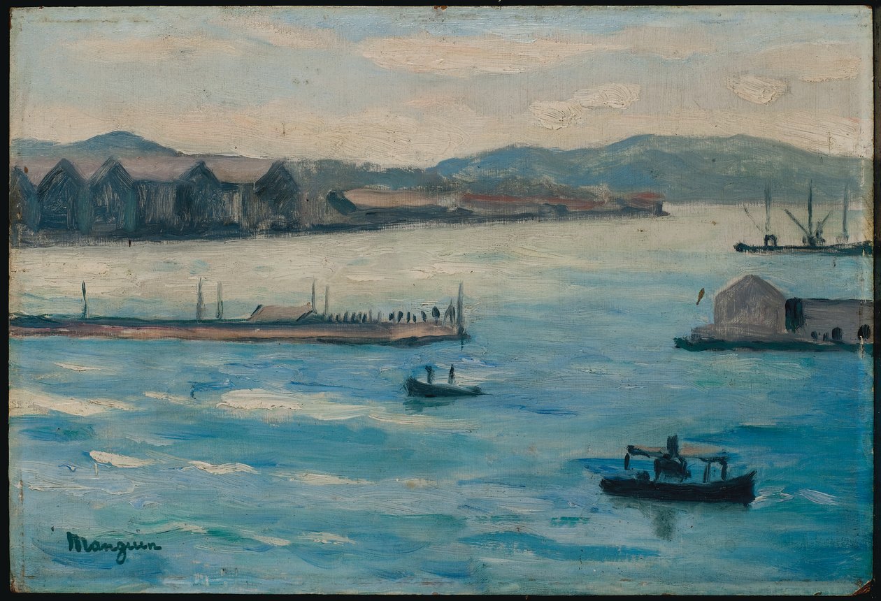 Toulon, a kikötő bejárata alkotó: Henri Charles Manguin