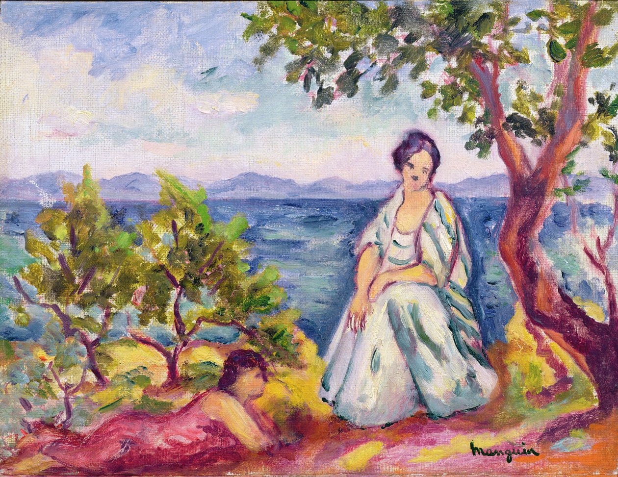 Két alak a víz mellett alkotó: Henri Charles Manguin