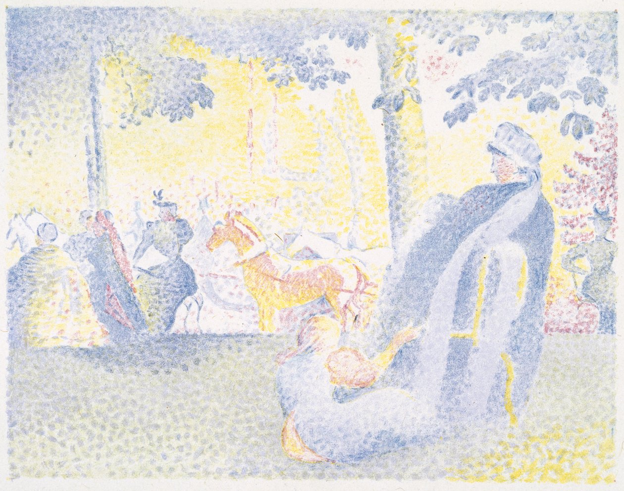 A Champs-Élyseésen, 1898 alkotó: Henri Edmond Cross