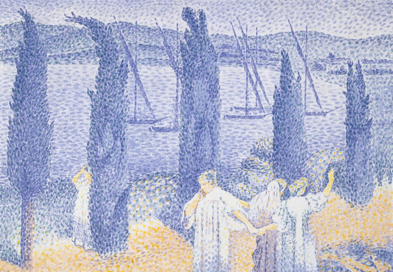 A sétány, 1897 alkotó: Henri Edmond Cross