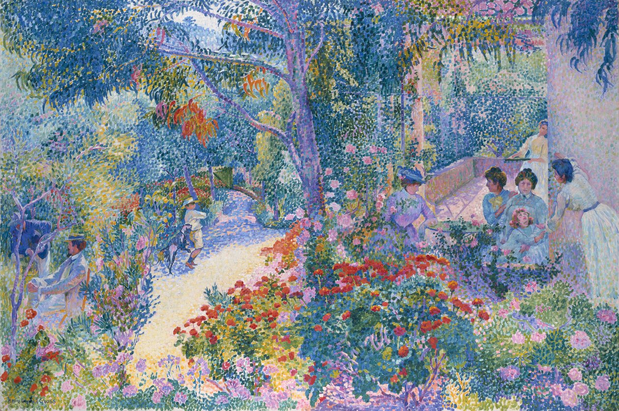 Délután a kertben alkotó: Henri Edmond Cross