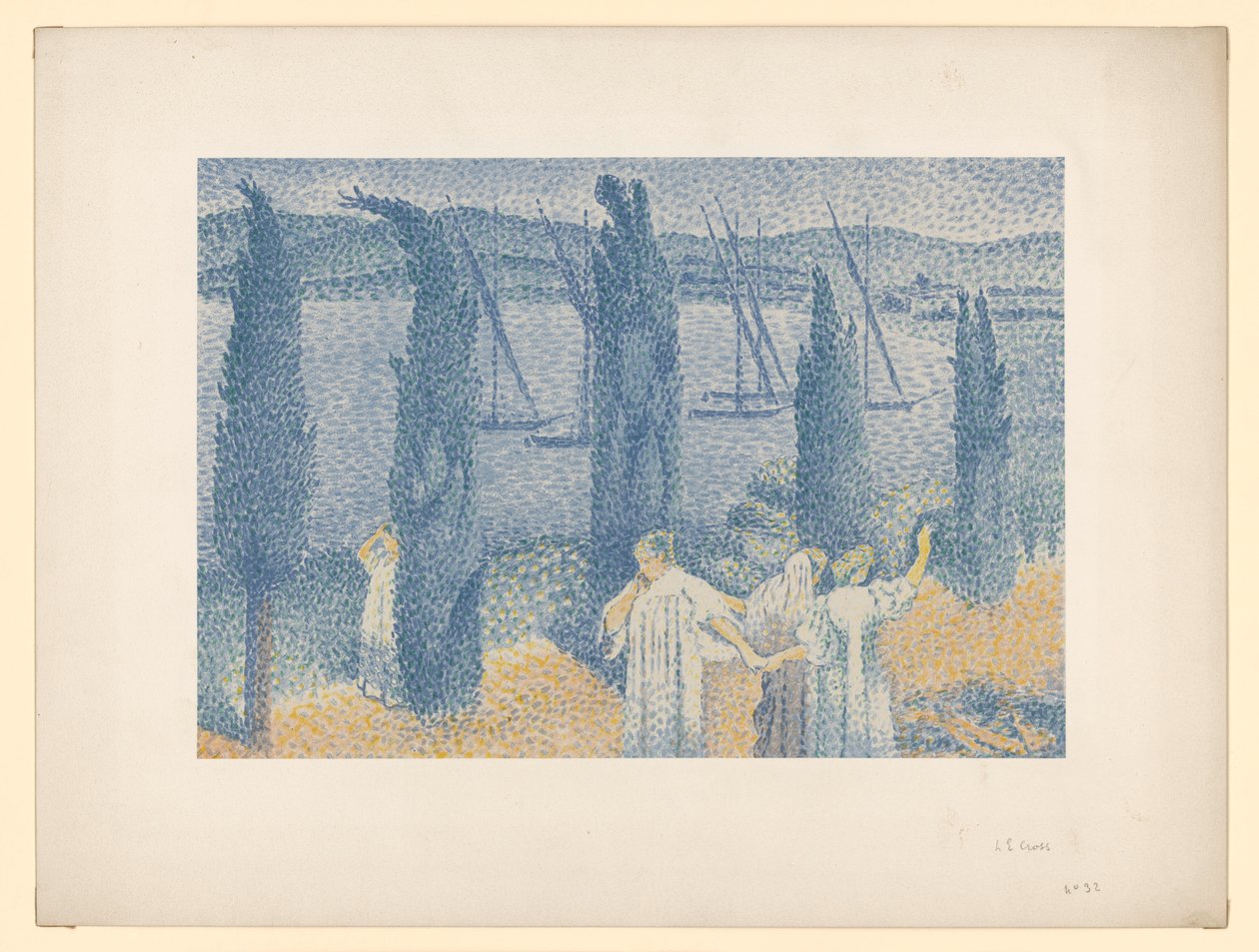 Sétáló nők (forrás: A. Vollard: Les Peintre-Graveurs, Párizs 1896/97) alkotó: Henri-Edmond Cross
