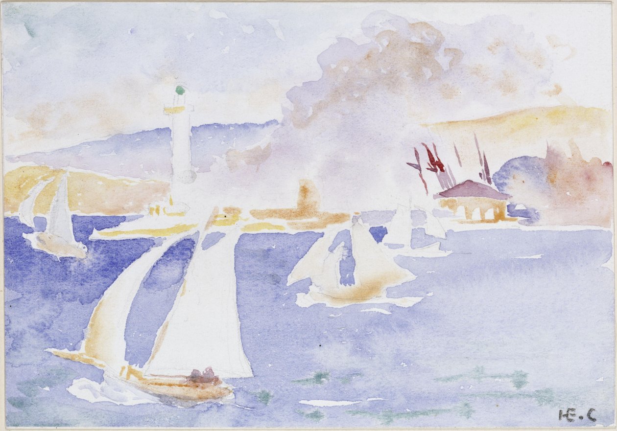 Tengerpart világítótoronnyal és házzal alkotó: Henri-Edmond Cross