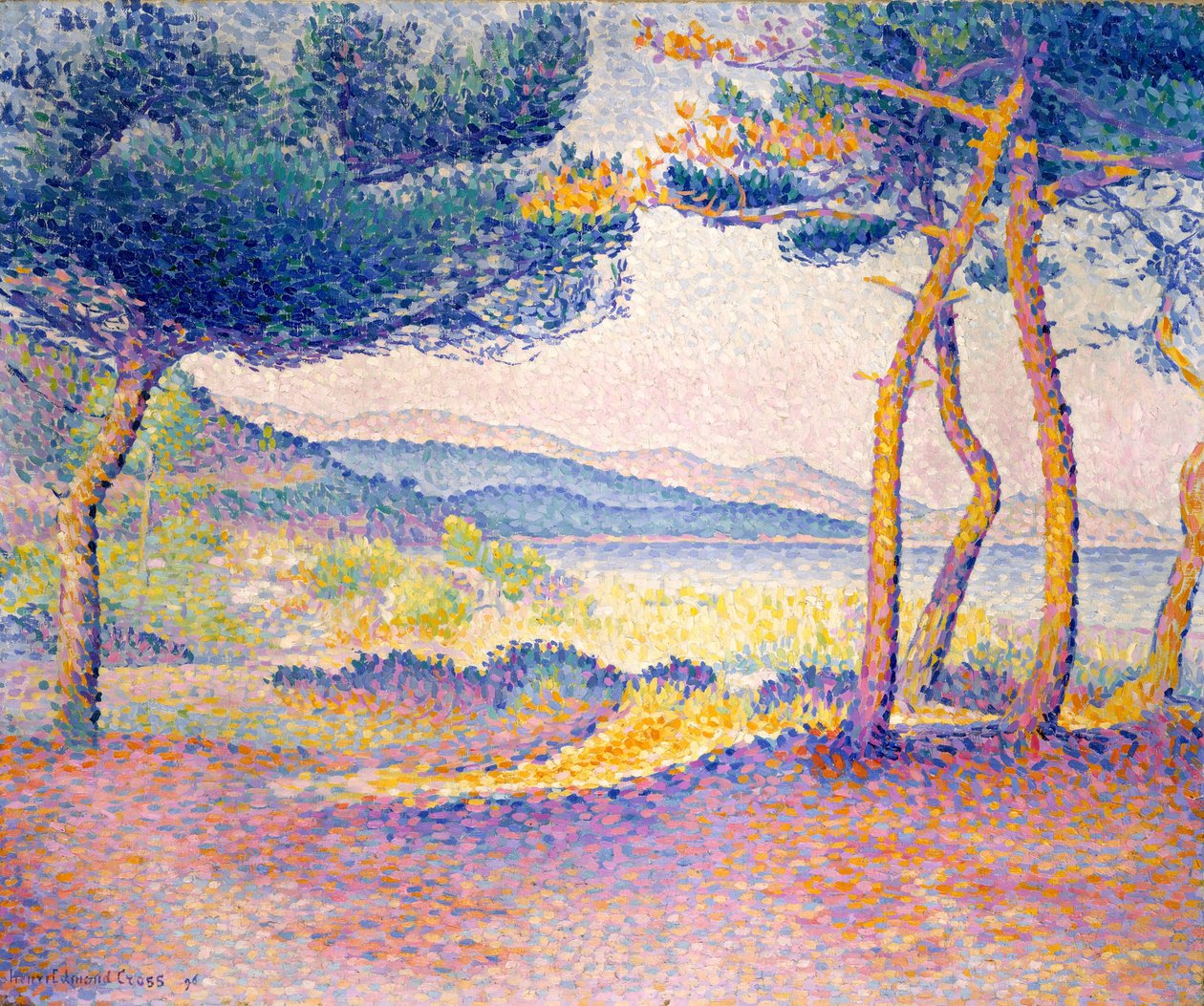 Fenyők a Part mentén alkotó: Henri Edmond Cross