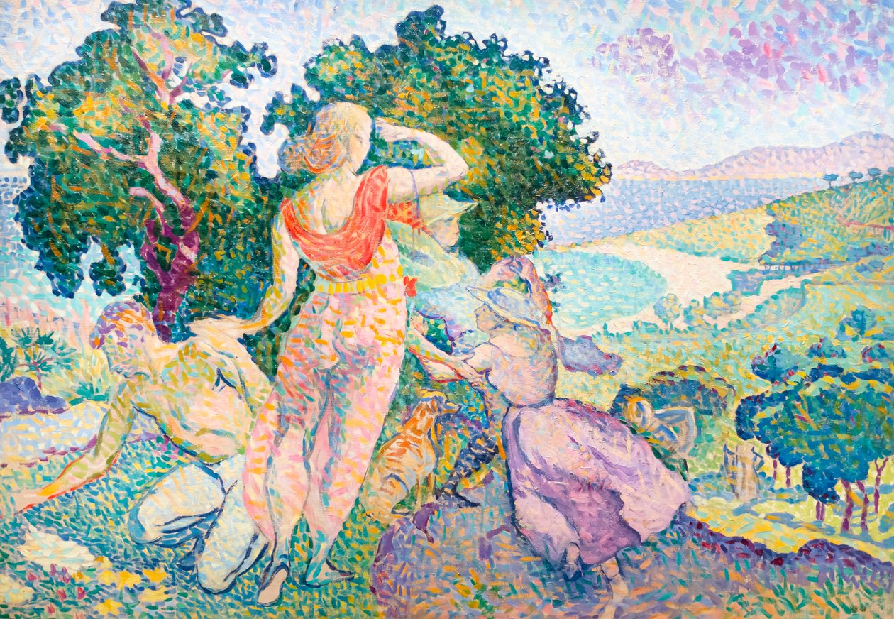 A kirándulók alkotó: Henri Edmond Cross