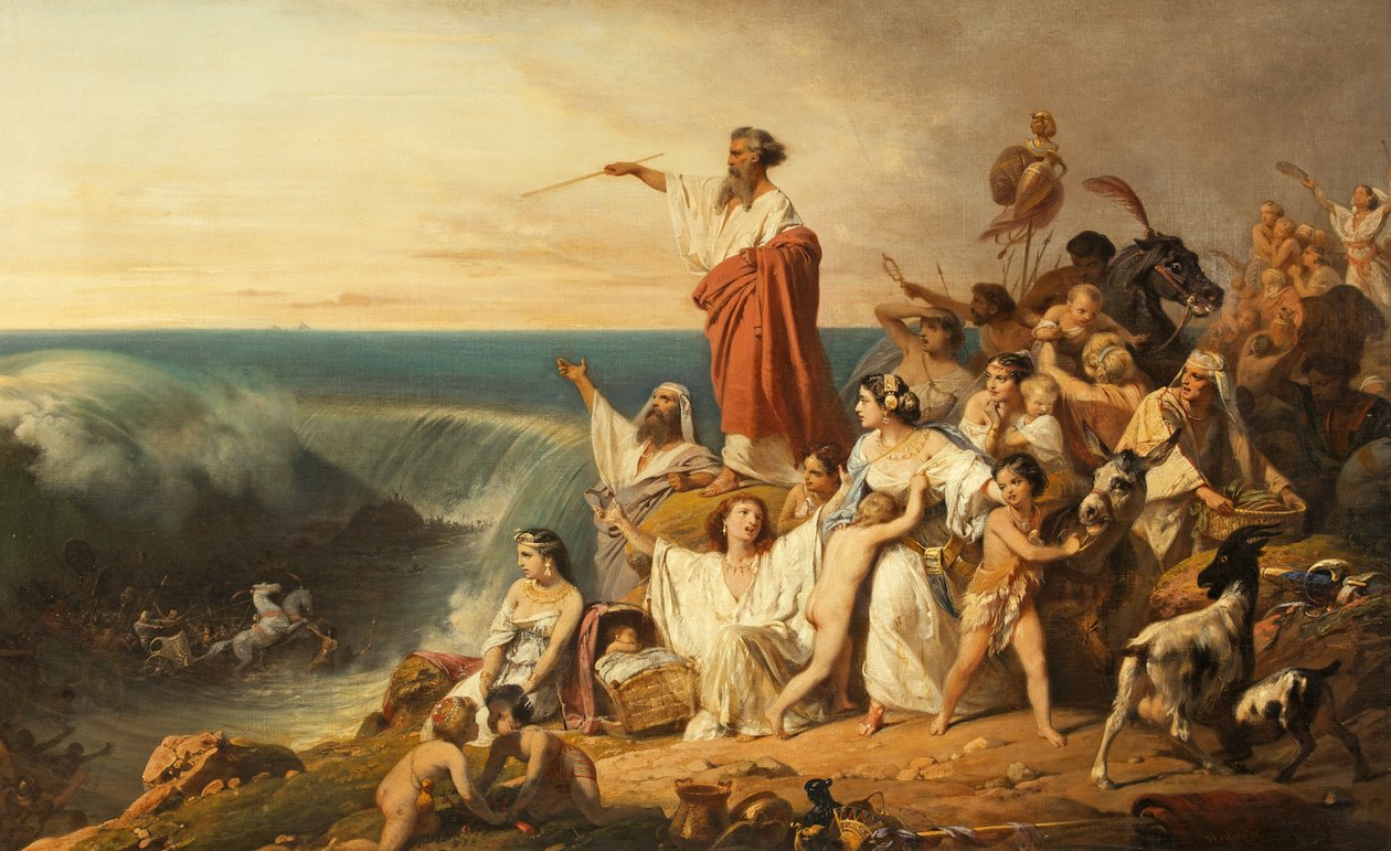 Izrael gyermekei átkelve a Vörös-tengeren, 1855 körül (olaj, vászon) alkotó: Henri Frederic Schopin