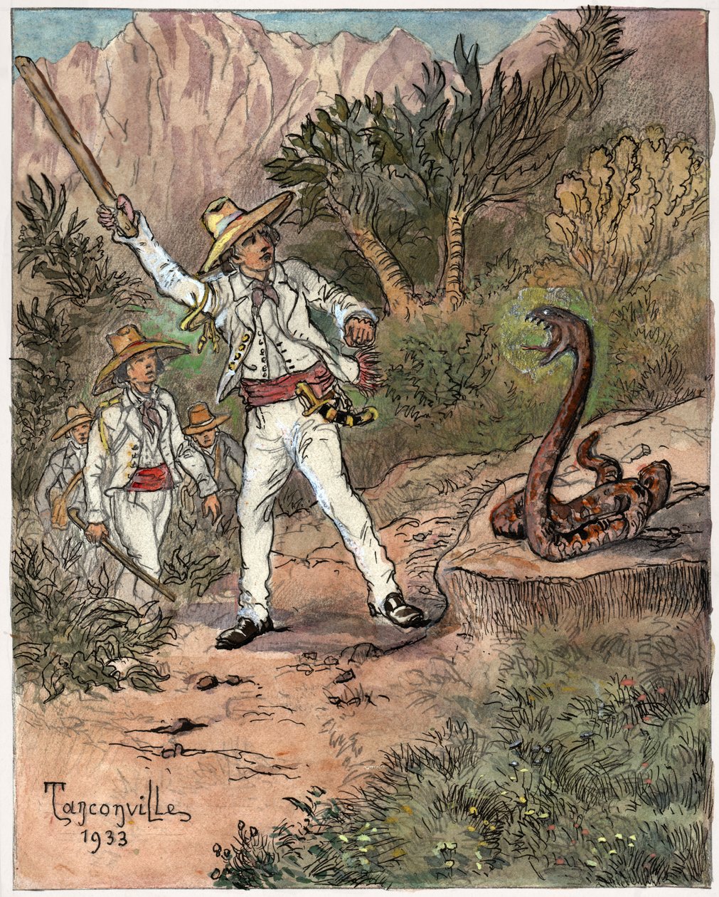 Kígyó támadás alkotó: Henri Garnier Tanconville